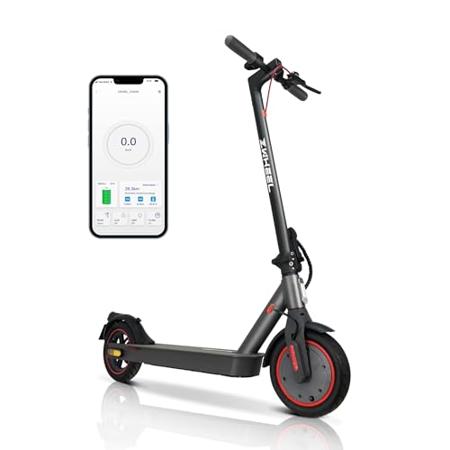 ZWHEEL ZFOX | Patinete Eléctrico Adultos Homologado DGT - 600W MAX, 20km Autonomía, IP54 Resistencia al Agua, Ruedas 8.5' de Aire - Frenos de Disco y Eléctricos - App Móvil y Pantalla, 4 Velocidades
